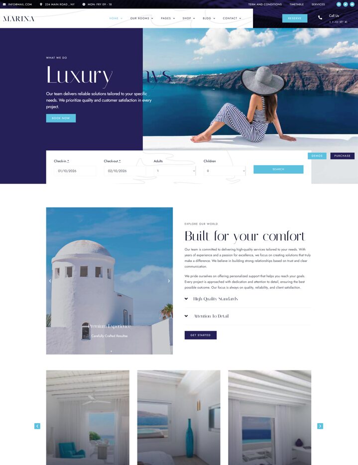 Marina Template Theme